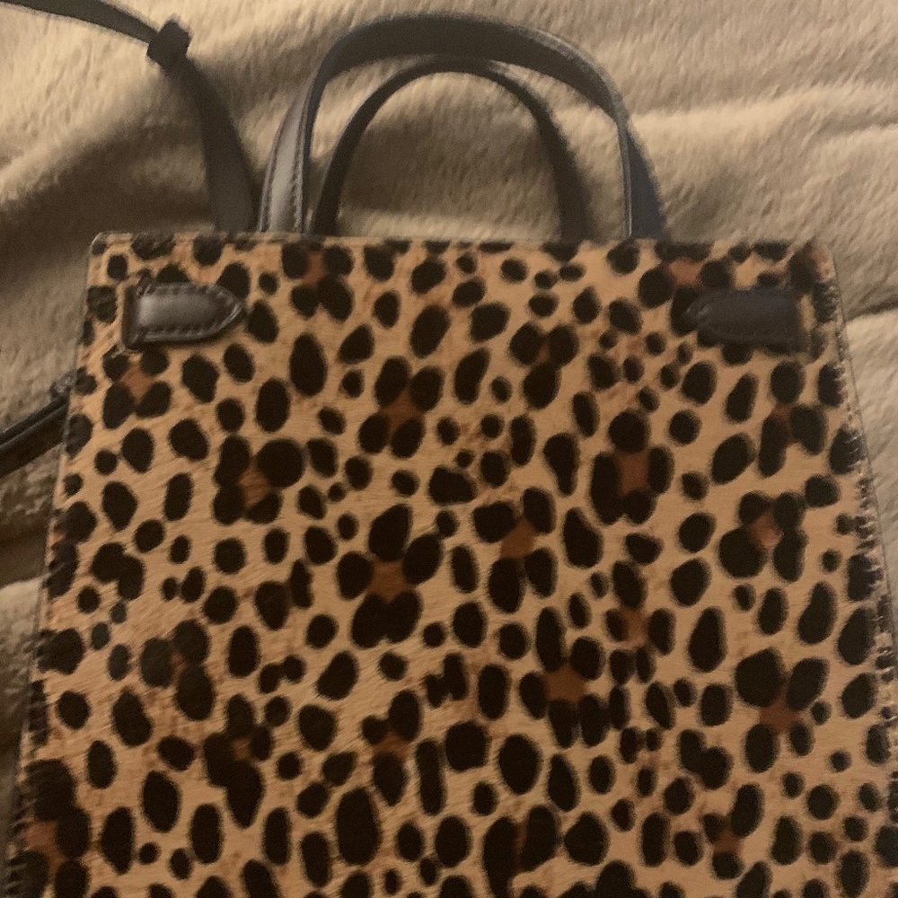 Kate Spade Lane Leopard Calf Hair Small Satchel